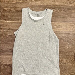 Nike Dri-FIT Gray Sleeveless Training Tank Top Size Small